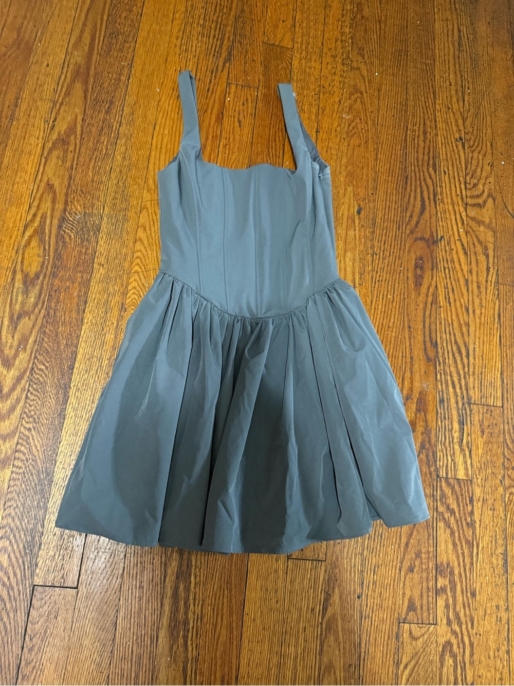 Zara Girls' Sleeveless Fit-and-Flare Dress in Slate Gray